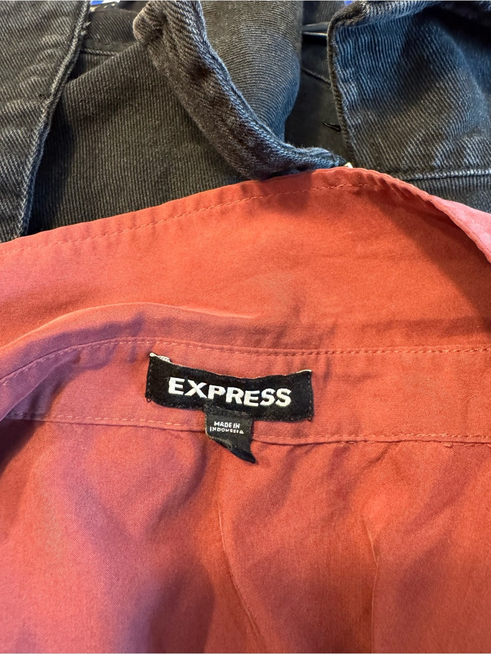 Express Mauve Button-Front Utility Jumpsuit with Tie Waist - Picture 7 of 7